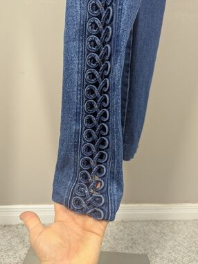 Vintage Y2K Lace Up Side Jeans High Waist Tapered Denim 30